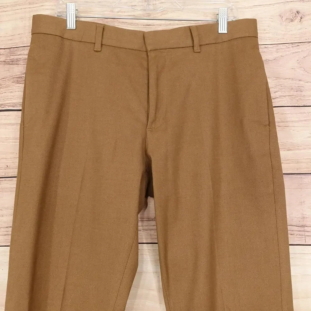 Banana Republic Aiden Chino Pants Mens 33x32 Brown Aiden Fit Stretch